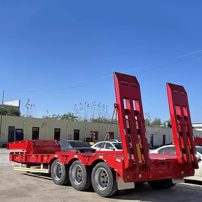 180T 200T Ausdehnbarer Modularer Niederbett Flachbettanhänger 16 Achsen in 8 Linien Schwerlastlastwagen