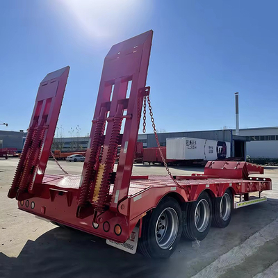 180T 200T Ausdehnbarer Modularer Niederbett Flachbettanhänger 16 Achsen in 8 Linien Schwerlastlastwagen