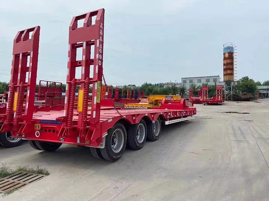 Semi-Low Deck Gänsehals Anhänger 2 3 4 Achsen mit und Hinterarm Typ Aufhängung