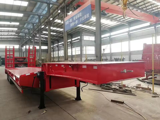 Semi-Low Deck Gänsehals Anhänger 2 3 4 Achsen mit und Hinterarm Typ Aufhängung