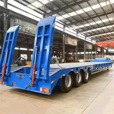 Semi-Low Deck Gänsehals Anhänger 2 3 4 Achsen mit und Hinterarm Typ Aufhängung