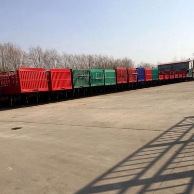 Stahl 3 Achsen Hochseite Zaun Lebendes Vieh Transport Halbanhänger 40t 60 Tonnen
