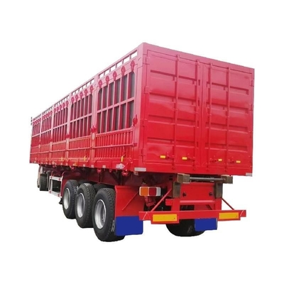 Stahl 3 Achsen Hochseite Zaun Lebendes Vieh Transport Halbanhänger 40t 60 Tonnen