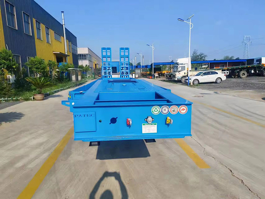 40 FT Flat Half Low Bed Loader Hook Board Transport Trailer mit Fußboden 1820 mm Flatbed