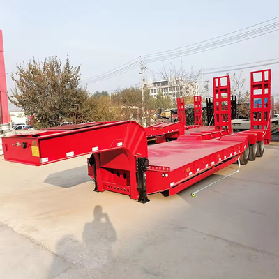 10 Reifennummer Eisen 3-Achse Flachbett Semi-Anhänger Semi-Lkw Anhänger Niederbett-Semi-Anhänger