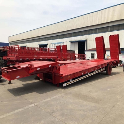 10 Reifennummer Eisen 3-Achse Flachbett Semi-Anhänger Semi-Lkw Anhänger Niederbett-Semi-Anhänger