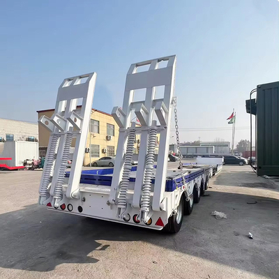 Hohe Ladekapazität 2-Achse 80t Container mit niedrigem Bett Chassis Flatbed Trailer Anpassung