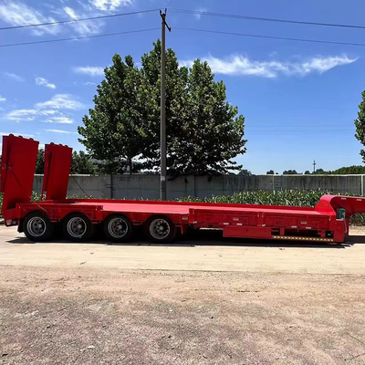 Hohe Ladekapazität 2-Achse 80t Container mit niedrigem Bett Chassis Flatbed Trailer Anpassung