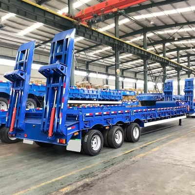 Hohe Ladekapazität 2-Achse 80t Container mit niedrigem Bett Chassis Flatbed Trailer Anpassung