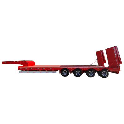 Manuelle Landebeine 60-80 Tonnen Lowboy Semi-Trailer mit Dolly 3 4 5 Achse 1820mm Profil