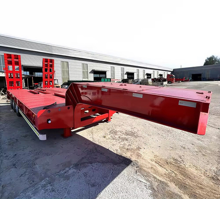 3 Achsen 40 Fuß flacher Container Halbanhänger Lkw Anhänger Container Anhänger mit 1