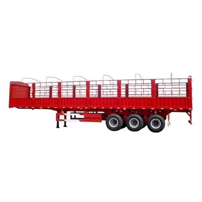 Stahl 3 Achsen 4 Achsen Seitenwandzaun Semi-Anhänger mit ABS Anti-Block Bremssystem