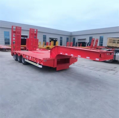 Eisen 40FT 50FT 60FT 12m 12 Räder Flatbed Semi-Trailer mit 2,3 Achsen