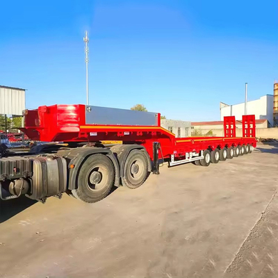 Eisen 40FT 50FT 60FT 12m 12 Räder Flatbed Semi-Trailer mit 2,3 Achsen