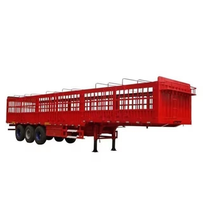 Transport 3 Achsen Flachbett Semi-Anhänger mit niedrigem Flachbett-Design und anpassbarem Zaun