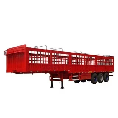 Transport 3 Achsen Flachbett Semi-Anhänger mit niedrigem Flachbett-Design und anpassbarem Zaun