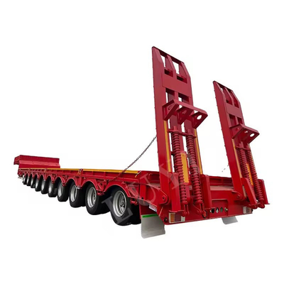 20ft 40ft Flachbett Transportcontainer Flachbettanhänger mit 10 Reifen und 2,3 Achsen