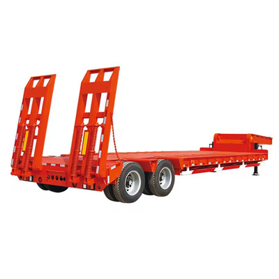 3 Achsen 40 FT Flachbett 50 Tonnen Container Low Boy Low Bed Semi-Trailer mit Flachbett