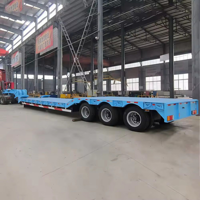 3 Achsen 40 FT Flachbett 50 Tonnen Container Low Boy Low Bed Semi-Trailer mit Flachbett