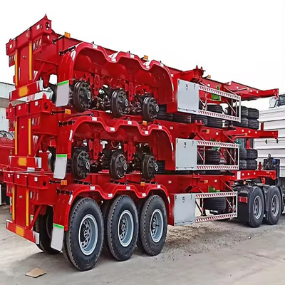 Lowboy-Anhänger mit Aufhängungssystem für den Rückenarm