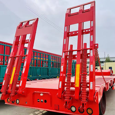 40ft 3 Achsen Niederbettbehälter Gooseneck Flachbett-Semi-Anhänger mit breitem Klettern
