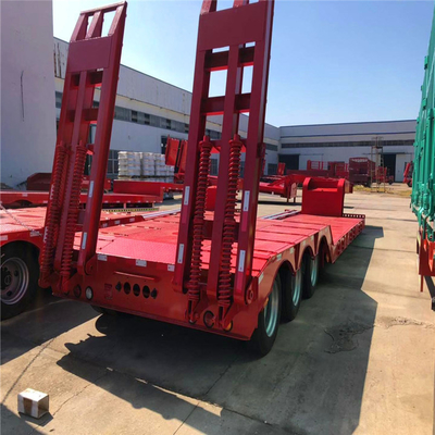 12 m Flachbett Flachbett Fracht Semi-Trailer mit 3 Achsen Gänsehals Transport Niedrigbett