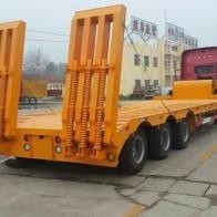 12 m Flachbett Flachbett Fracht Semi-Trailer mit 3 Achsen Gänsehals Transport Niedrigbett
