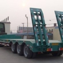 12 m Flachbett Flachbett Fracht Semi-Trailer mit 3 Achsen Gänsehals Transport Niedrigbett