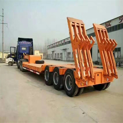 12 m Flachbett Flachbett Fracht Semi-Trailer mit 3 Achsen Gänsehals Transport Niedrigbett