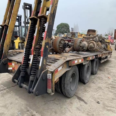 Aufhängungssysteme nach dem Typ des Anhängerarms 10 Reifen 4-Achsel-Lowboy-Anhänger mit Hydraulikleiter