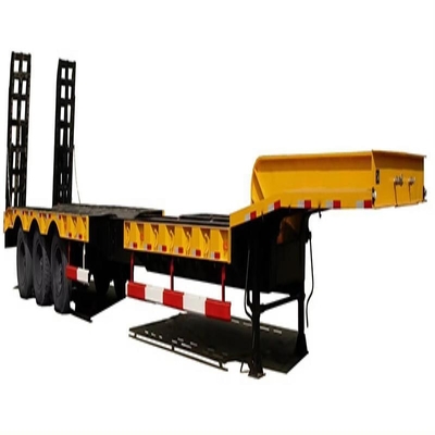 Aufhängungssysteme nach dem Typ des Anhängerarms 10 Reifen 4-Achsel-Lowboy-Anhänger mit Hydraulikleiter