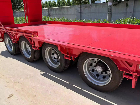 Anpassbares Doppel-Drei-Achse 40FT Flatbed-Chassis Halbanhänger mit Flatbed-Design