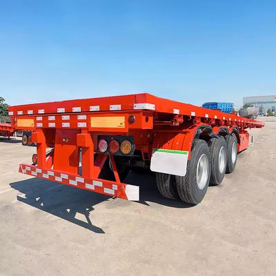 Anpassbares Doppel-Drei-Achse 40FT Flatbed-Chassis Halbanhänger mit Flatbed-Design