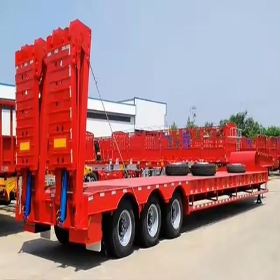 3-Achsen-Container-Flachbett-Anhänger 20-60 Fuß Flachbett-Halbanhänger mit 28 t Landebein