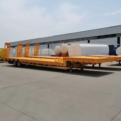 Schwerlastbagger Radlader Niedrigbett Flachbett Lkw Anhänger mit Hydraulikleiter