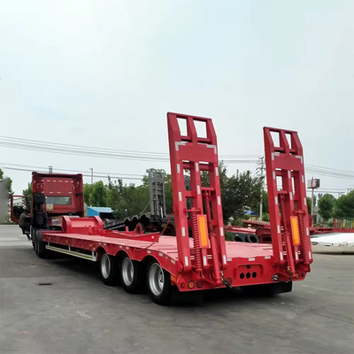 1 Jahr Kundendienst 3 Achsen 50 t Lowbed Lowboy Low Flatbed Loader Drop Deck Trailer