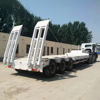 1 Jahr Kundendienst 3 Achsen 50 t Lowbed Lowboy Low Flatbed Loader Drop Deck Trailer