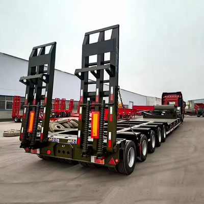 Schwerlast 50 Tonnen Max Nutzlast 3 Achsen Semi-Lkw-Anhänger mit niedrigem Sattelstand 28 Tonnen