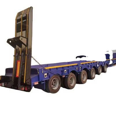 40ft Schwerlast-Low Loader-Flachbett-Halbanhänger für Container- und Maschinentransport