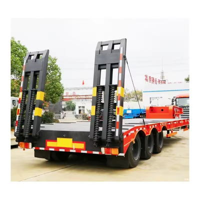 Zwei-Geschwindigkeits-Landebein Flatbed Lowbed Semi-Trailer für den afrikanischen Markt 13m 3 Achsen verwendet
