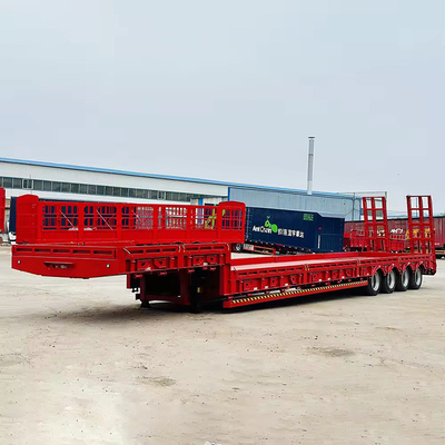 10 Reifennummer Schwerlast 3 Achsen Lowboy Anhänger 60 80 100 Tonnen Low Bed Semi Truck Anhänger