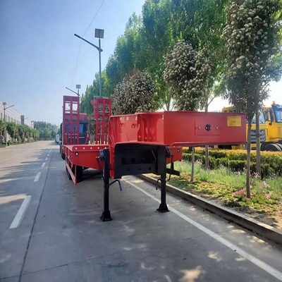 Manuelle Landebeine 60 Tonnen Schwerlast-Laufbett-Lkw-Anhänger für 40 Fuß-Container-Fahrzeug
