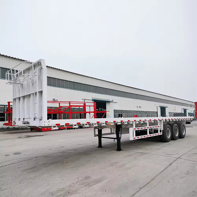 Manuelle Landebeine 60 Tonnen Schwerlast-Laufbett-Lkw-Anhänger für 40 Fuß-Container-Fahrzeug