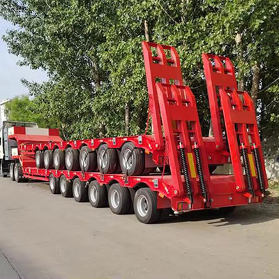 Manuelle Landebeine 60 Tonnen Schwerlast-Laufbett-Lkw-Anhänger für 40 Fuß-Container-Fahrzeug