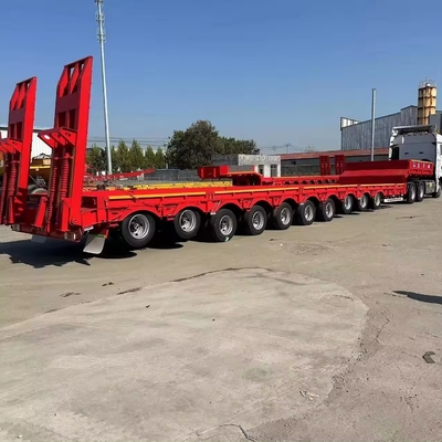 Niedrigbettanhänger mit 3 Achsen 1820 mm Profil geeignet für den Transport schwerer großer Geräte