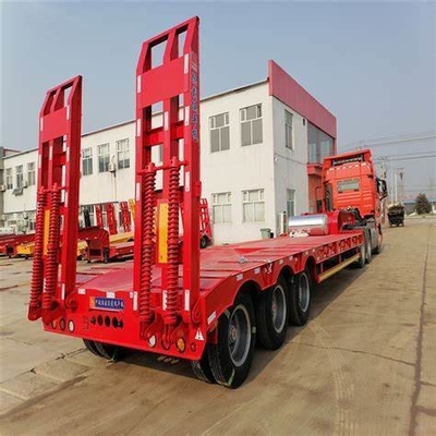 Anpassung Flatbed Low Bed Trailer für die Landwirtschaft Träger Rollover Ausrüstung Fracht Holz Holz Drop Erweiterbare Lasten