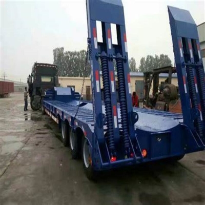 Anpassung Flatbed Low Bed Trailer für die Landwirtschaft Träger Rollover Ausrüstung Fracht Holz Holz Drop Erweiterbare Lasten