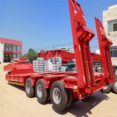 Anpassung Flatbed Low Bed Trailer für die Landwirtschaft Träger Rollover Ausrüstung Fracht Holz Holz Drop Erweiterbare Lasten