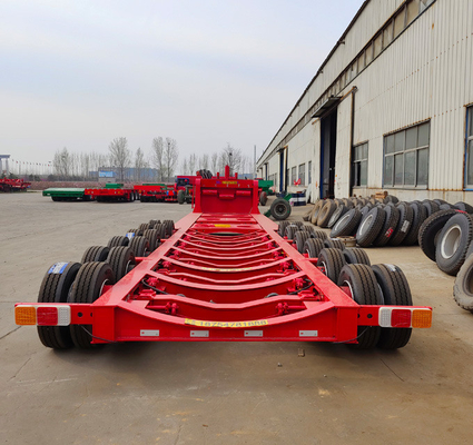 Anpassung Flatbed Low Bed Trailer für die Landwirtschaft Träger Rollover Ausrüstung Fracht Holz Holz Drop Erweiterbare Lasten