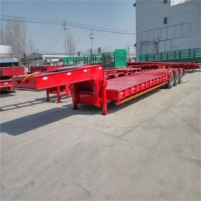 4 Achsen Lowboy Halbanhänger für 60 70 80 Tonnen Baggertransport